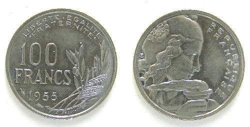 Monnaies de la 4ième République, la type de Cochet