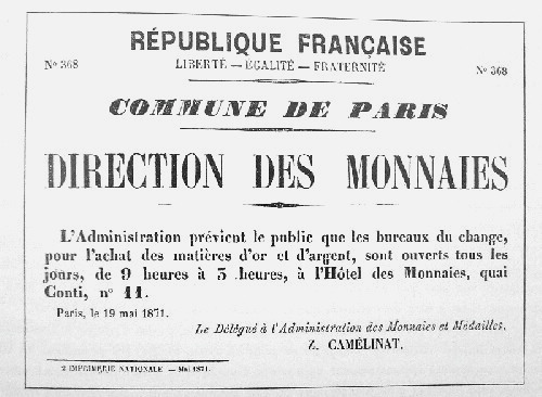 Insurrection de la Commune, 5 francs Camélinat