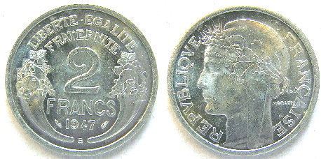 Monnaies de la 4ième République, la Marianne de Morlon