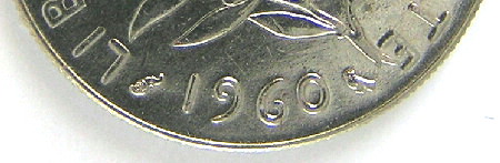 Monnaies de la 5ième République, la semeuse de Roty